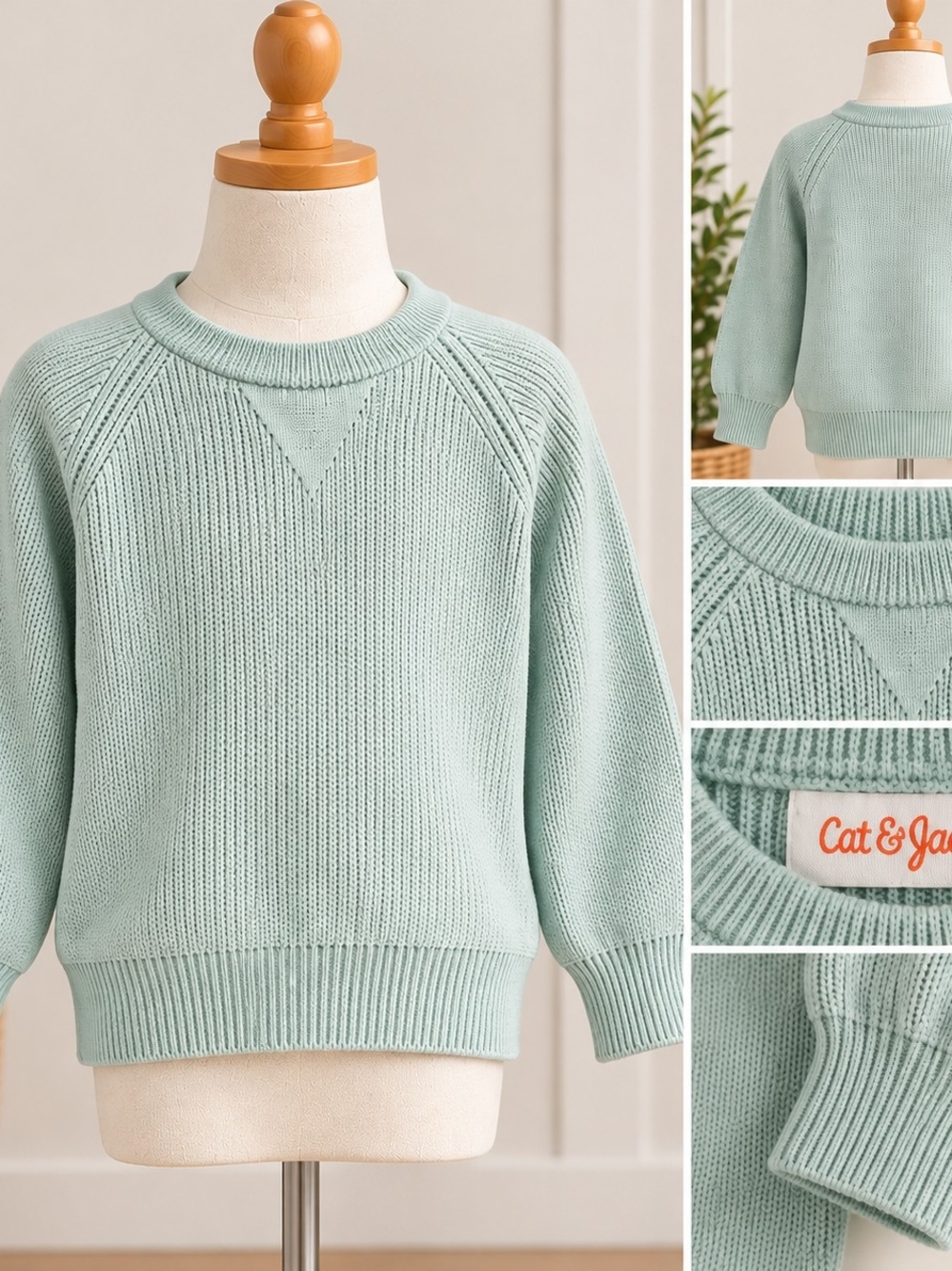 Cat & Jack Light Mint Crewneck Sweater